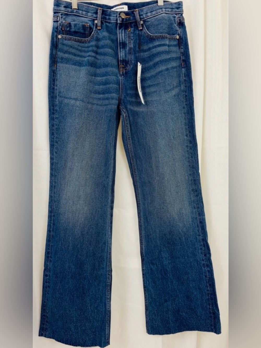 NWT Vigoss Royce 70s Stovepipe Flare Jeans 28 Vintage Wash